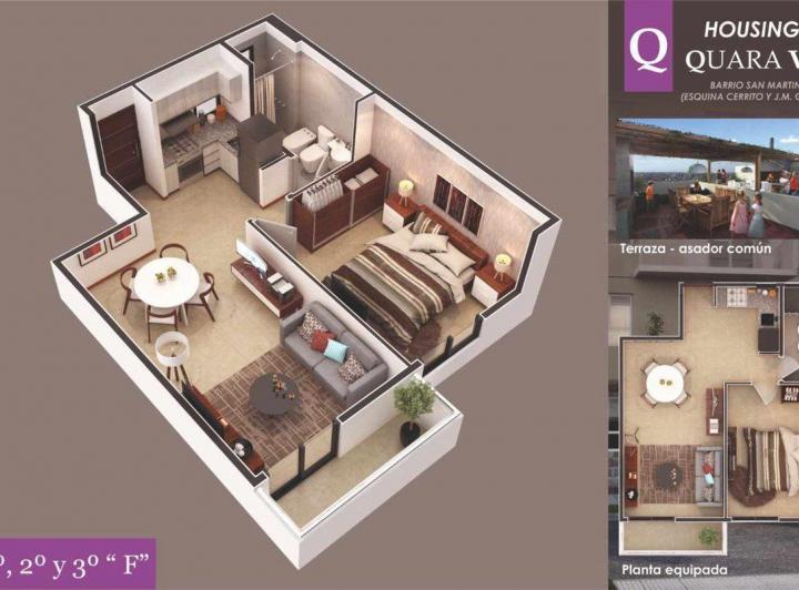 Departamento · 45m² · 2 Ambientes