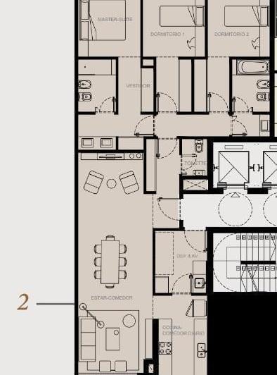 Departamento · 133m² · 4 Ambientes