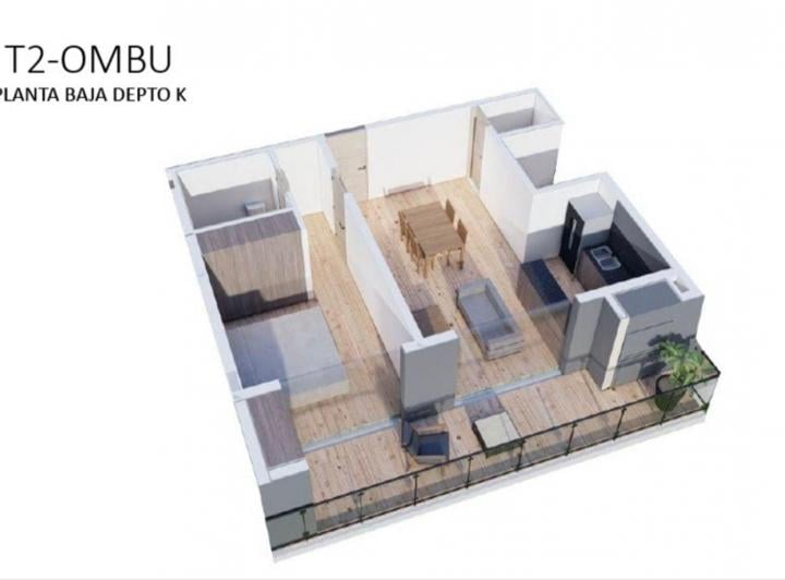 Departamento · 52m² · 2 Ambientes · 1 Cochera