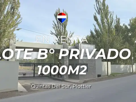 Venta lote en b. privado quintas del sur, uf 28