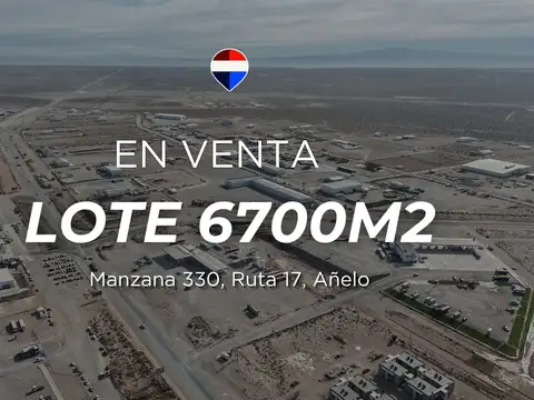 Lote 6700m² en venta en añelo apto desarrollo