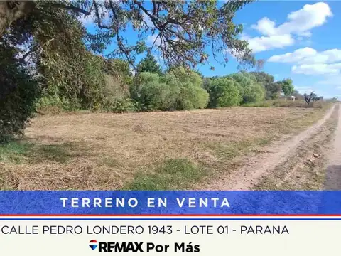 Lote de 460 m2 a metros del acceso norte, paraná