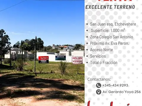 Excelente terreno en venta