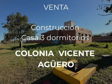 Venta | construccion casa 3 dorm | colonia vicente aguero