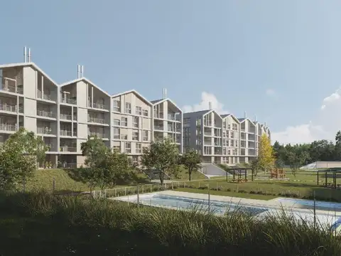 Venta. departamento de 2 dormitorios con cochera y balcón - arboria fisherton, rosario.