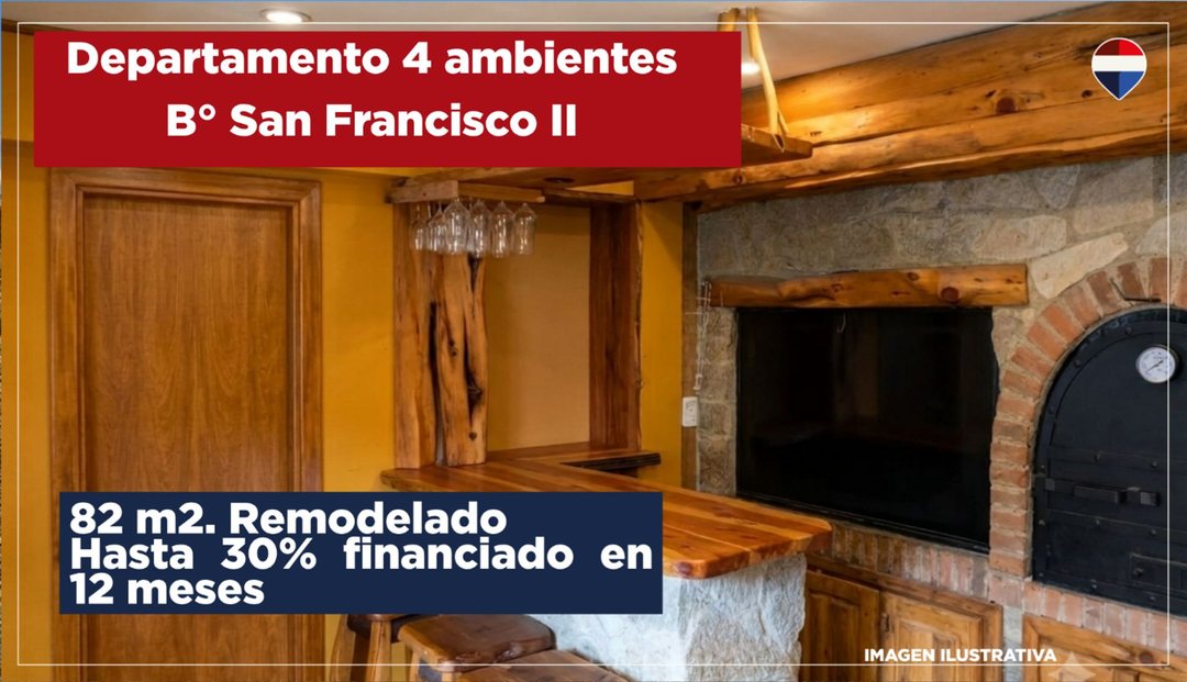 Venta depto Los Ñires 4 amb. Financiación directa