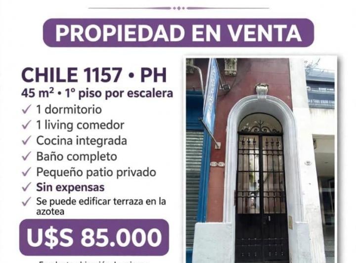 PH · 45m² · 2 Ambientes