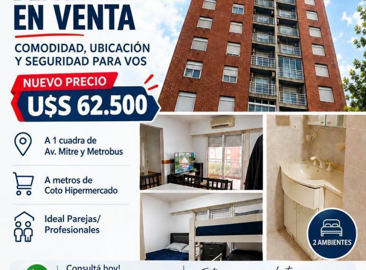 Departamento · 47m² · 2 Ambientes