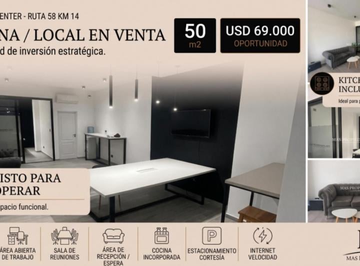 Local comercial · 50m² · 2 Ambientes · 2 Cocheras