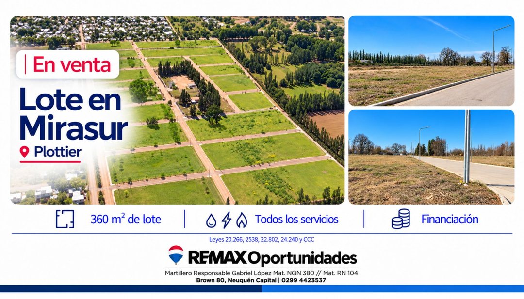 VENTA LOTE MIRASUR