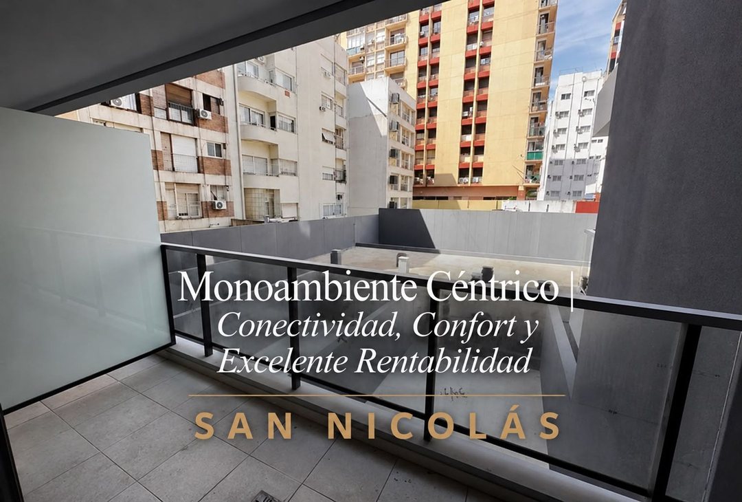 DEPARTAMENTO MONOAMBIENTE VENTA SAN NICOLAS BALCON