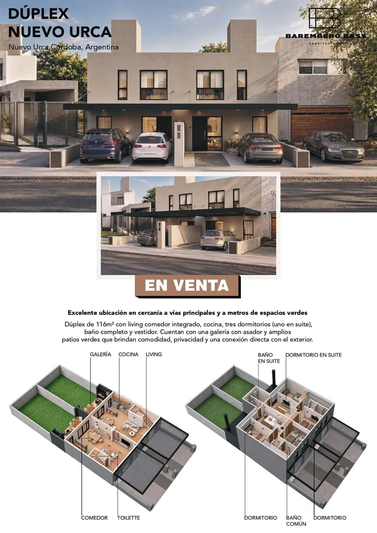 Duplex Venta Nuevo Urca 3 dormitorios 116 m2 en Obra