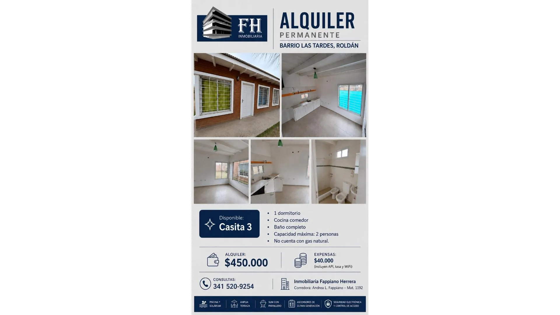 casita un dormitorio LAS TARDES