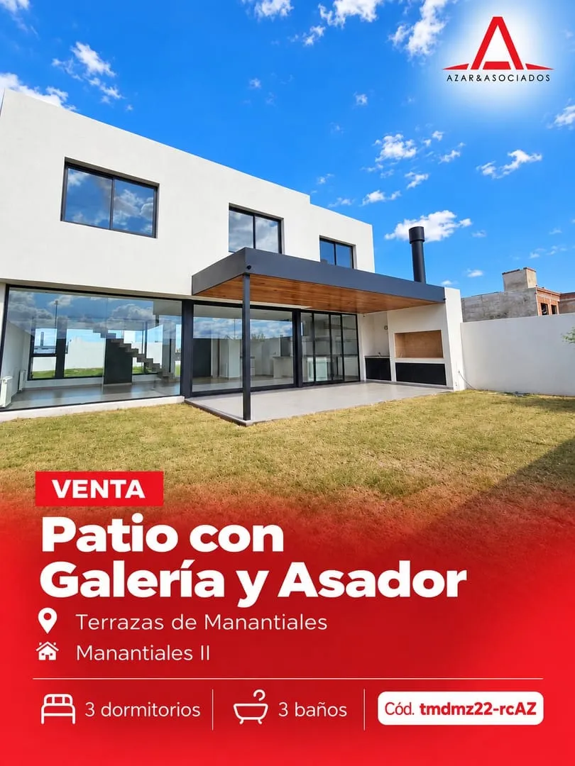 Casa de 3 dormitorios en venta - Terrazas de Manantiales