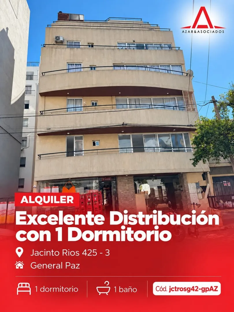 Departamento 1 dormitorio en alquiler - Jacinto Ríos 425 3C