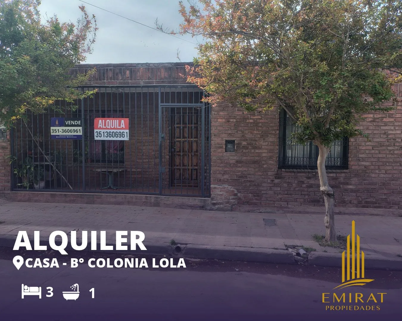 Casa en alquiler 3 dormitorios en barrio Colonia Lola