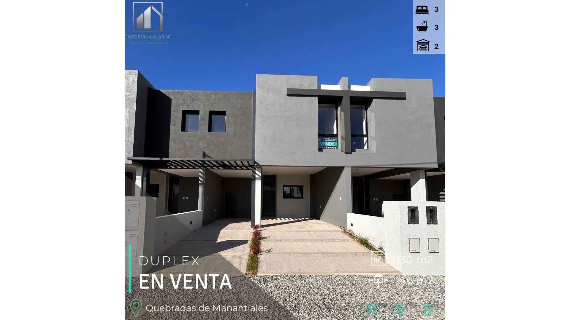 DUPLEX 3 DORMITORIOS - QUEBRADAS DE MANANTIALES
