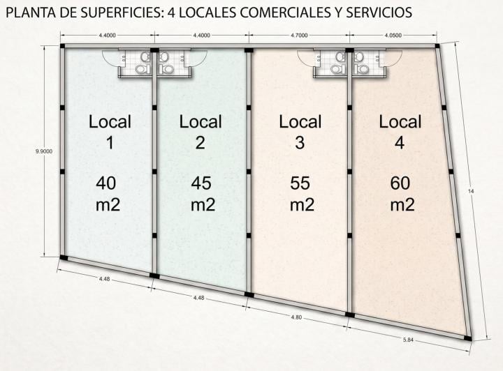 Local comercial · 60m² · 1 Ambiente