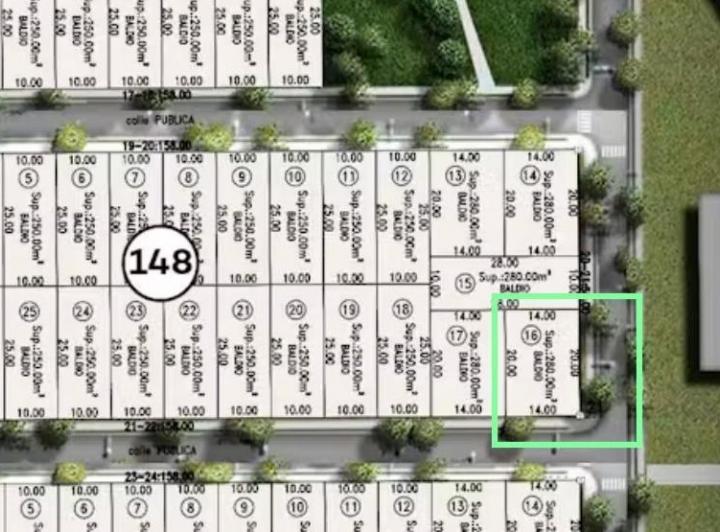 Terreno · 280m²