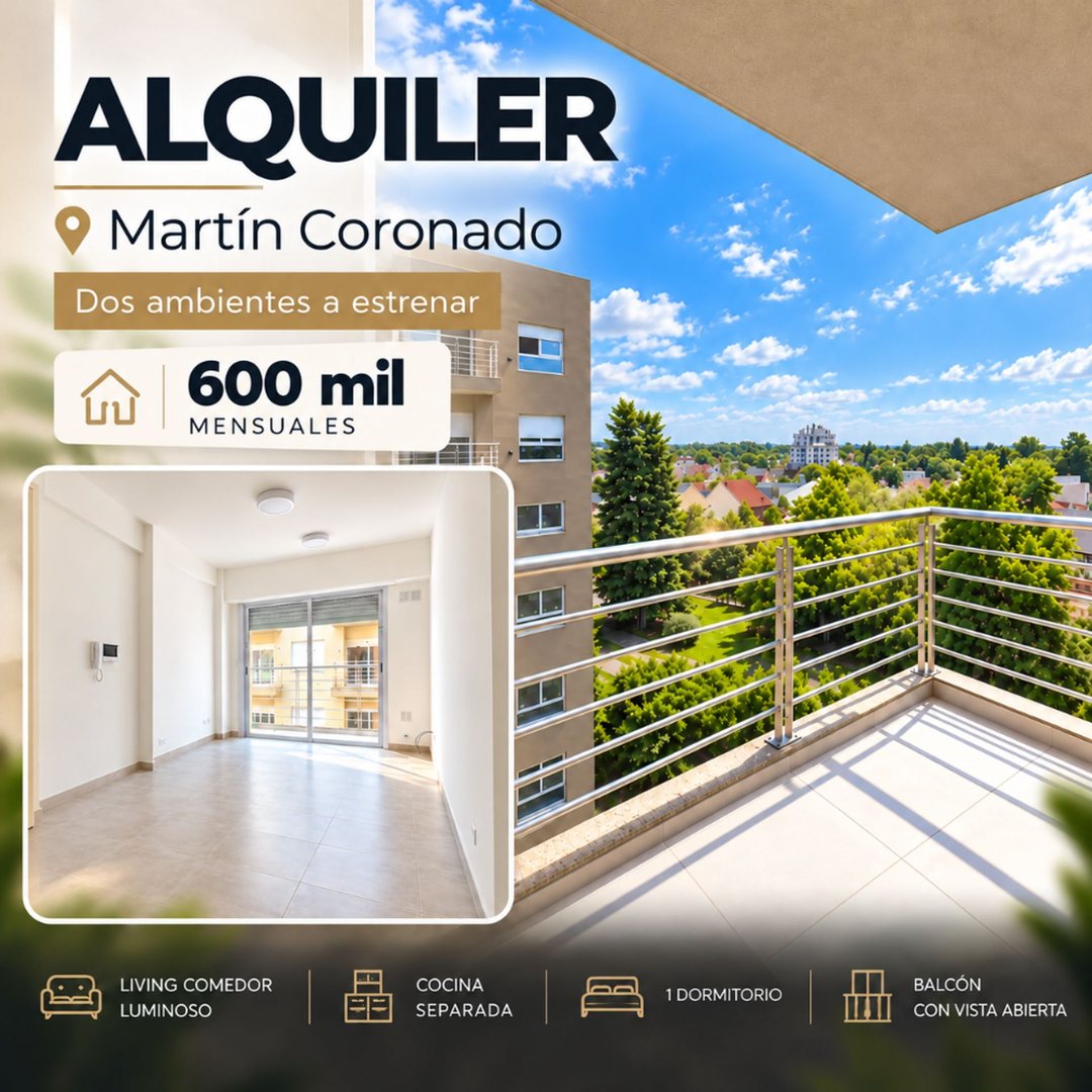 ALQUILER 2 AMB MARTIN CORONADO A ESTRENAR BALCON!