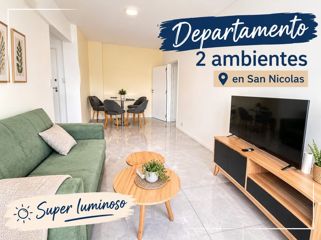 VENTA DEPARTAMENTO 2 AMBIENTES SAN NICOLAS CUOTAS