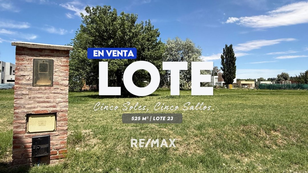 LOTE EN VENTA CINCO SOLES, CINCO SALTOS