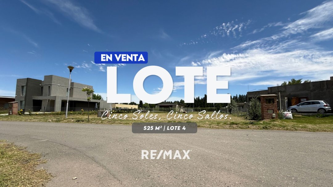 VENTA LOTE CINCO SOLES, CINCO SALTOS