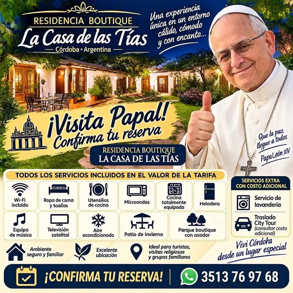 SEMANA PAPAL, RESIDENCIA BOUTIQUE LA CASA DE LAS TIAS . HACE TUS RESERVAS !!