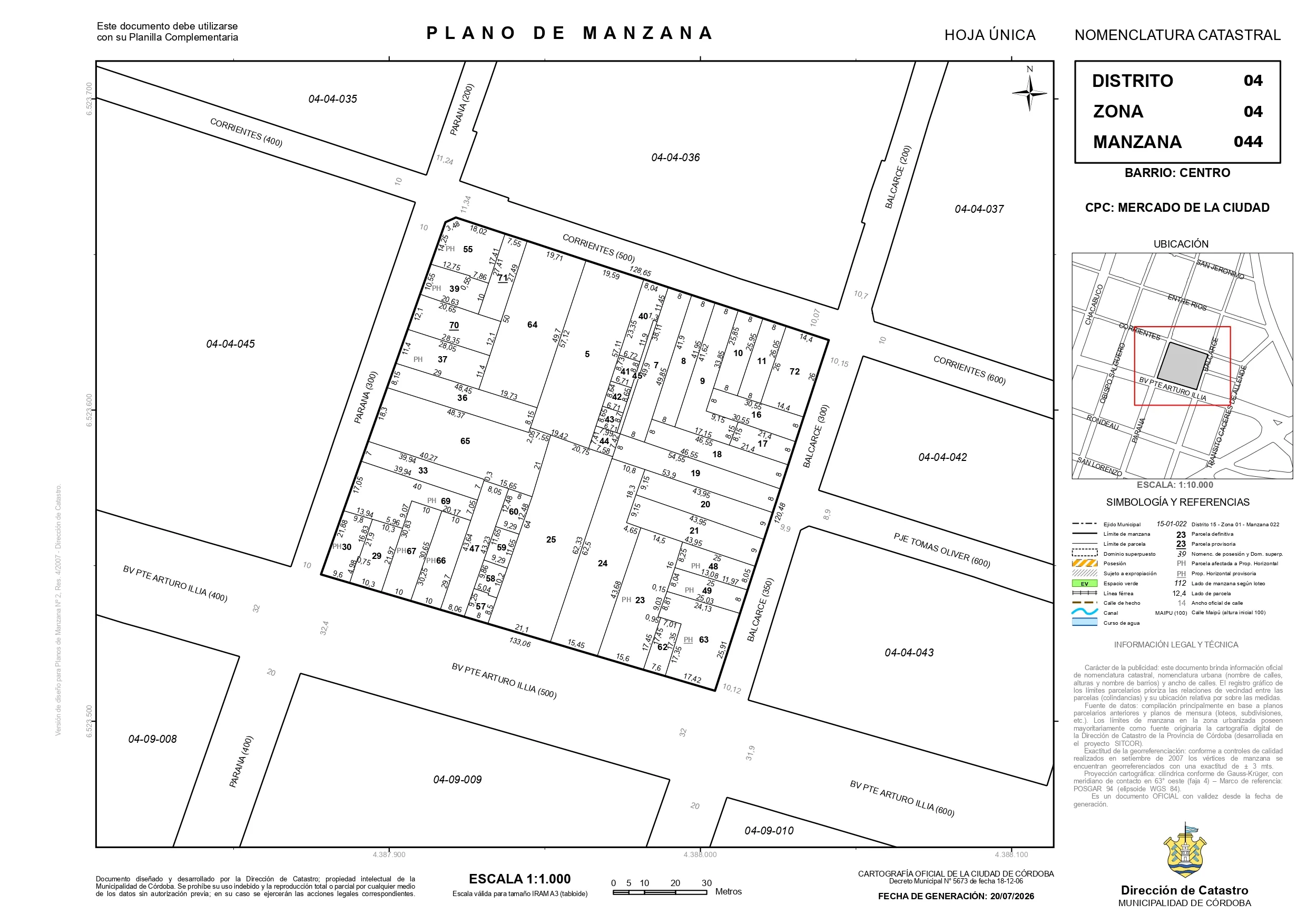 LOTE EN VENTA 400 M2 B° CENTRO