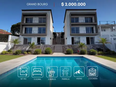 Dúplex en alquiler c/ cochera y pileta en grand bourg, salta
