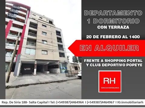 Departamento 1 dormitorio frente a shopping-alquiler