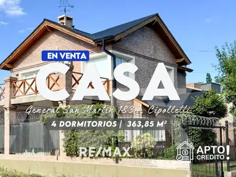 Venta casa nivel gerencial, cipolletti