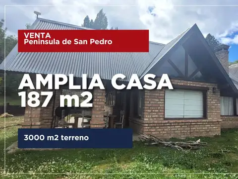 Casa en peninsula de san pedro, bariloche