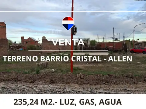 Venta terreno allen - barrio cristal