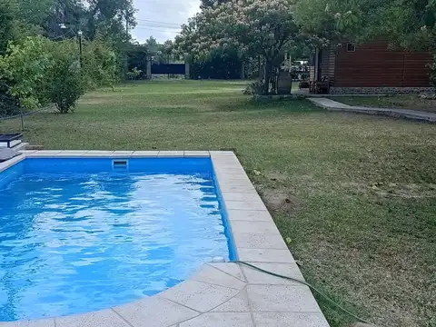 Cabaña, quincho y pileta en lunlunta, lote 1500 m2