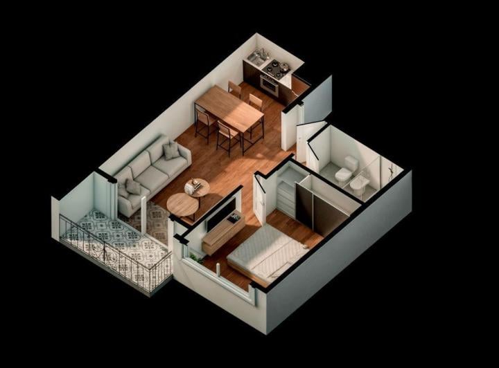 Departamento · 37m² · 2 Ambientes