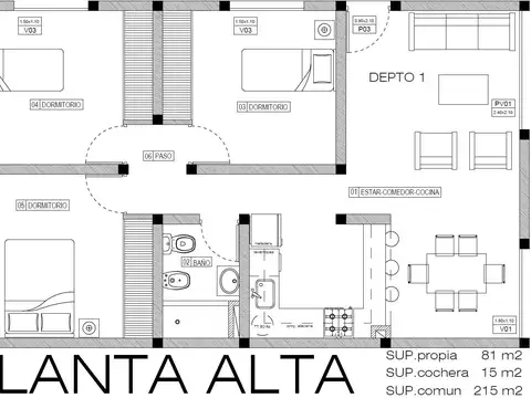 Departamento 3 dorm a estrenar con cochera