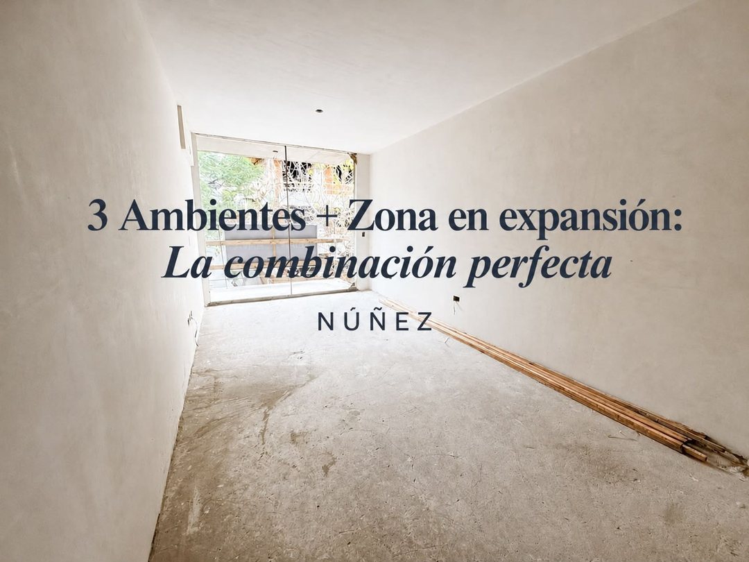 DEPARTAMENTO 3 AMBIENTES VENTA NUÑEZ BALCON