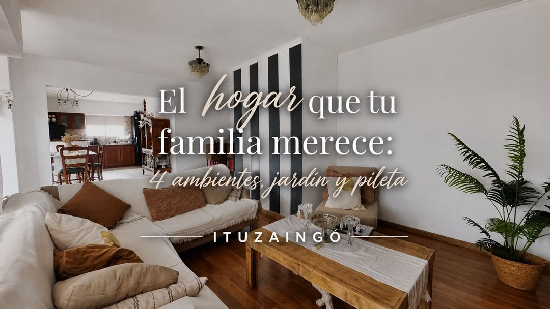 CASA 4 AMBIENTES VENTA ITUZAINGO JARDIN PILETA