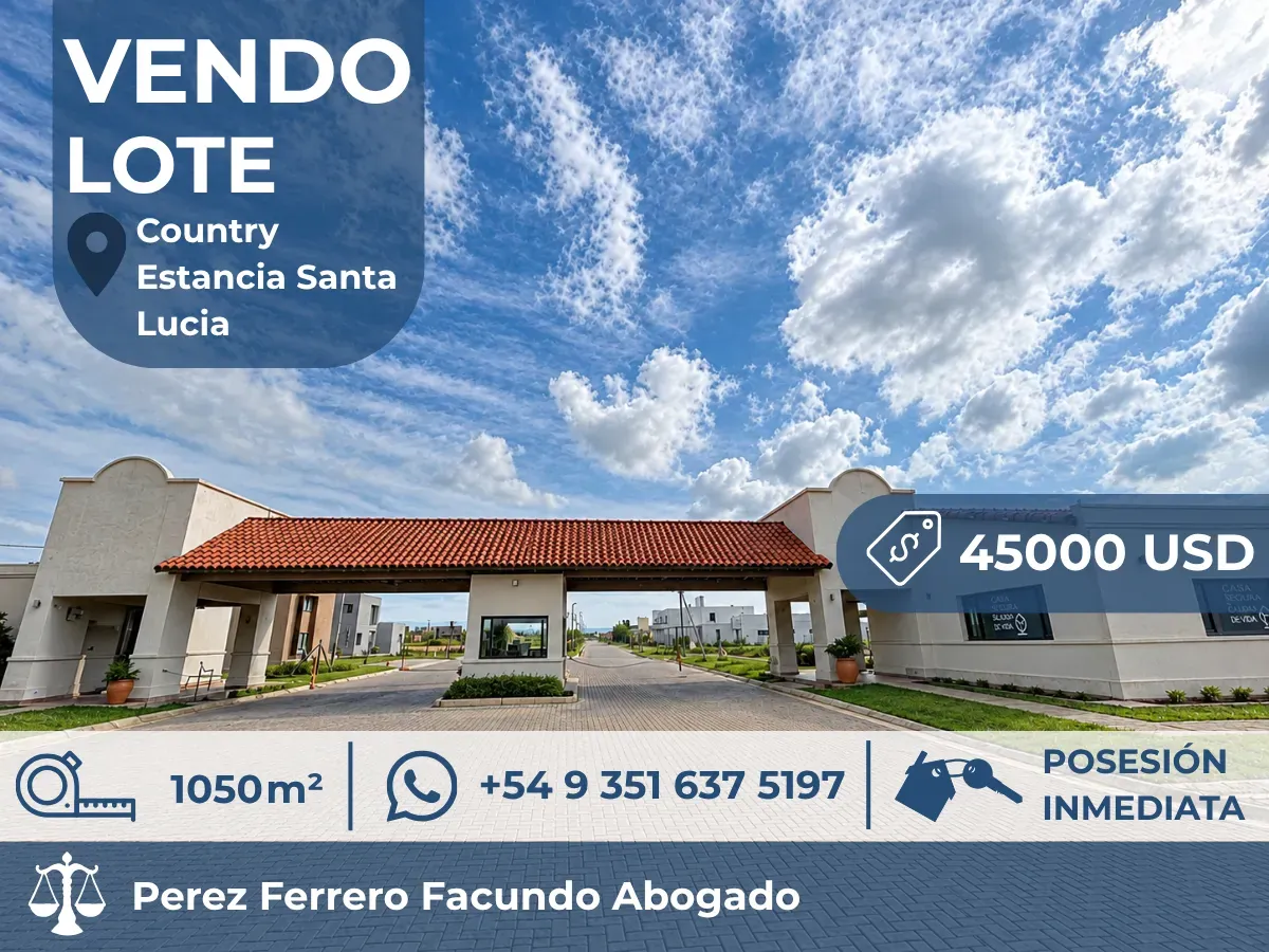 Tres Lotes en Country Estancia Santa Lucía |1.050M2| Recibo vehículo automotor financio vendo