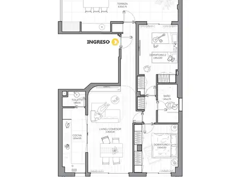 Departamento en Venta en Centro, Rosario