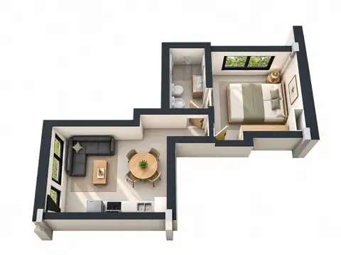 Preventa departamento 1 dormitorio esperanza