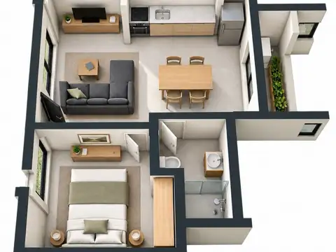 Preventa departamento 1 dormitorio esperanza