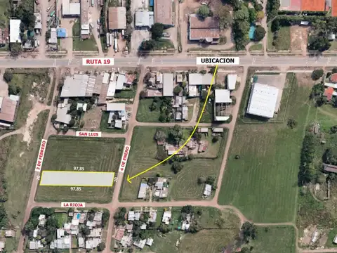 Se vende terreno a metros de ruta 19