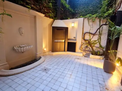 Alquiler departamento palermo: 3 ambientes en planta baja c/muebles patio y parrilla - paquete