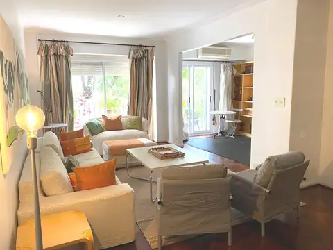 Alquiler departamento recoleta:  3 ambientes , c/muebles y playroom -paquete