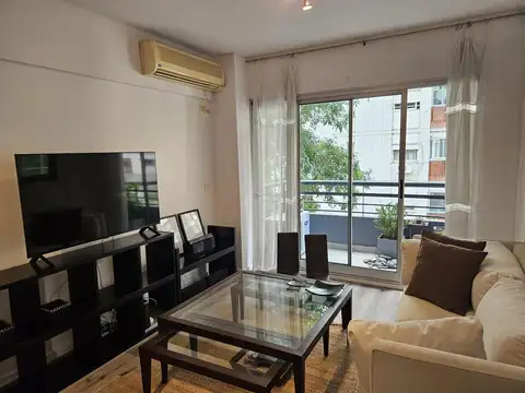 Alquiler departamento las cañitas:  2 ambientes con muebles de diseño -piscina - apto profesional