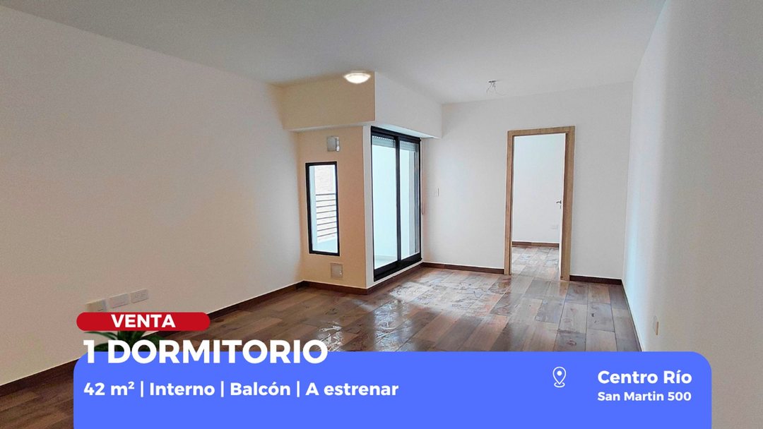 VENTA DEPTO 1 DORMITORIO CON BALCÓN CENTRO RIO