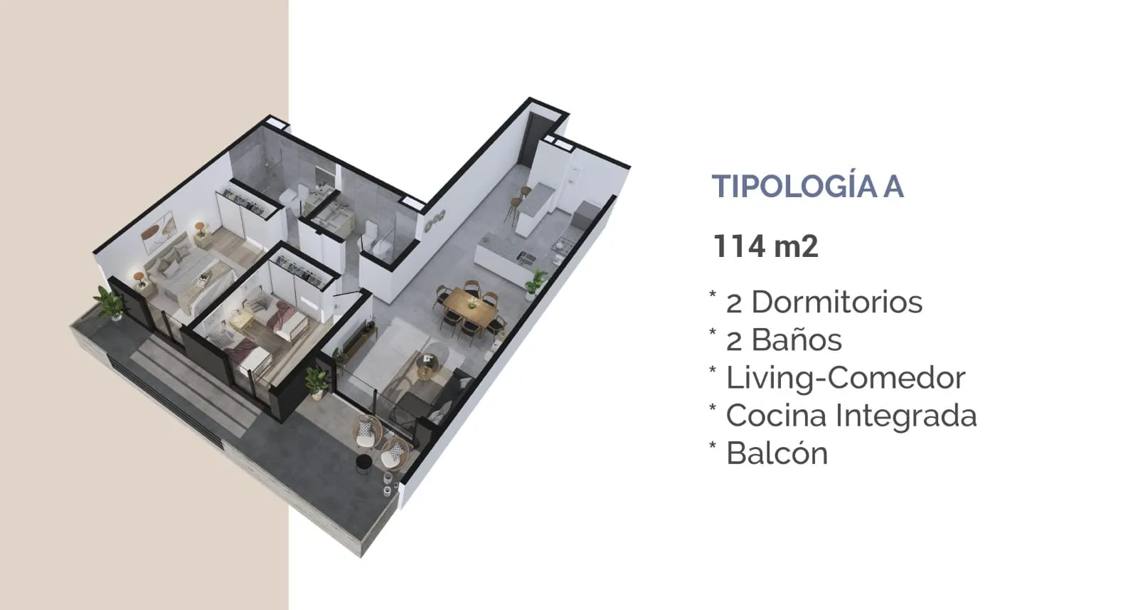 SE VENDE DEPARTAMENTO CON POSESIÓN EN OCTUBRE 2026 DE 2 DORMITORIOS Y 2 BAÑOS CO...