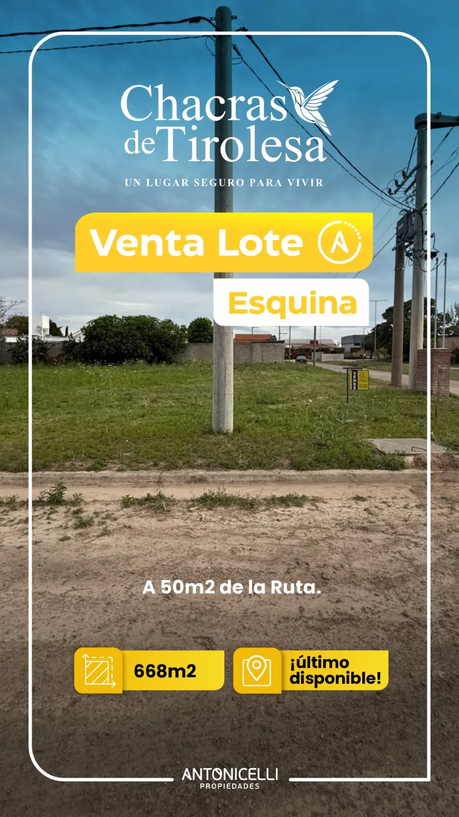 Excelente lote Esquina